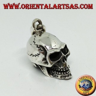 Skull pendant in 925 silver, homo sapiens.
