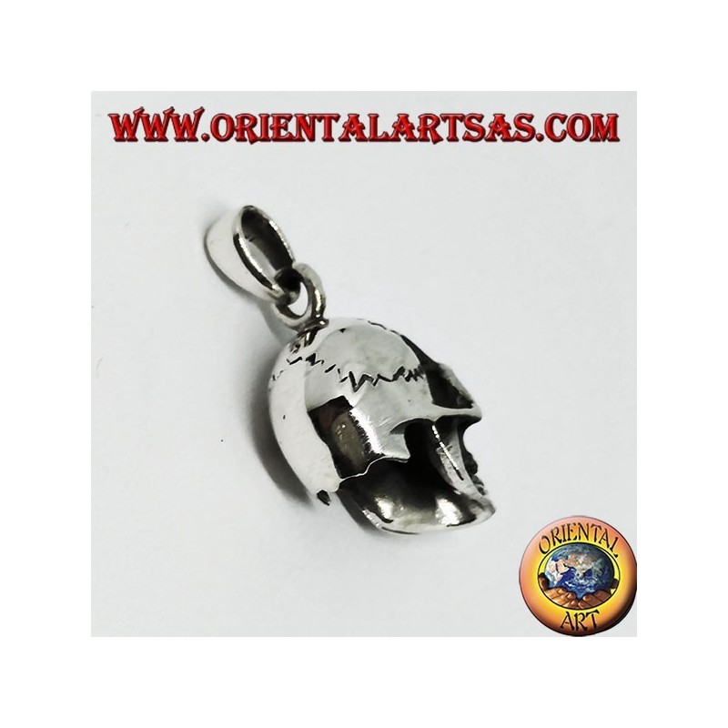 Pendentif tête de mort en argent 925, homo sapiens.