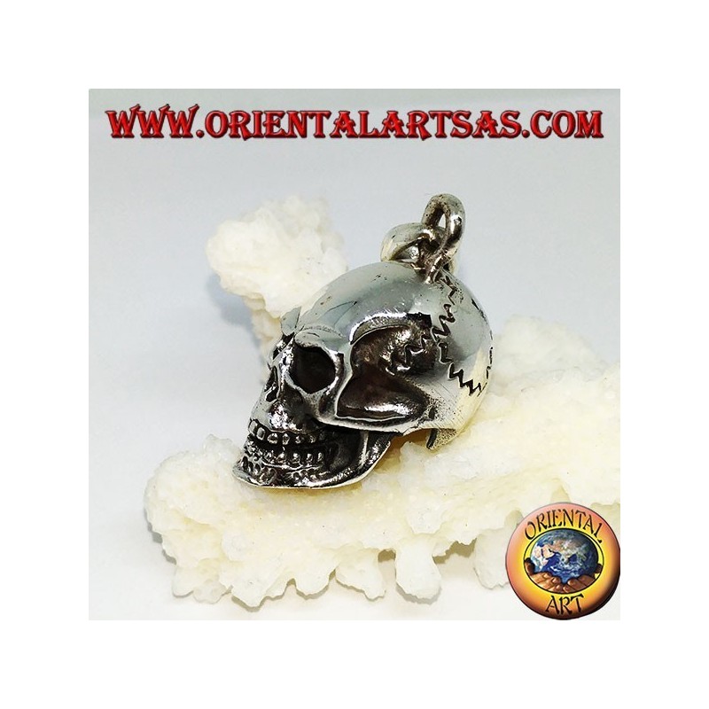 Colgante calavera en plata 925, homo sapiens.