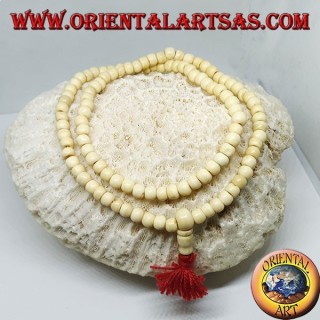 Mālā Buddhist rosary of 108 grains in 7 mm yak bone.