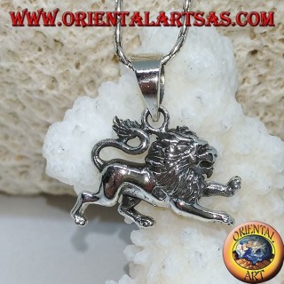 Pendant in 925 ‰ silver in the shape of a lion