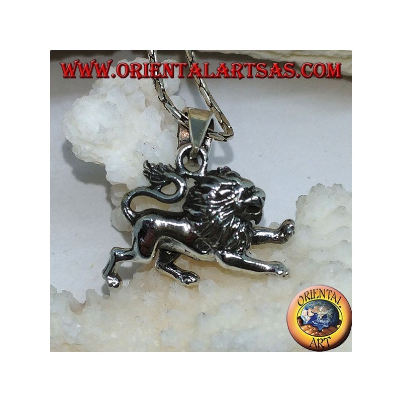Colgante en plata 925 ‰ con forma de león.