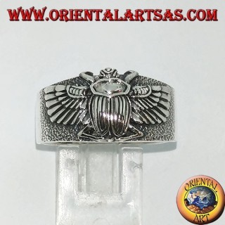 Silberring mit ägyptischem Khepri-Käfer, Symbol der Auferstehung