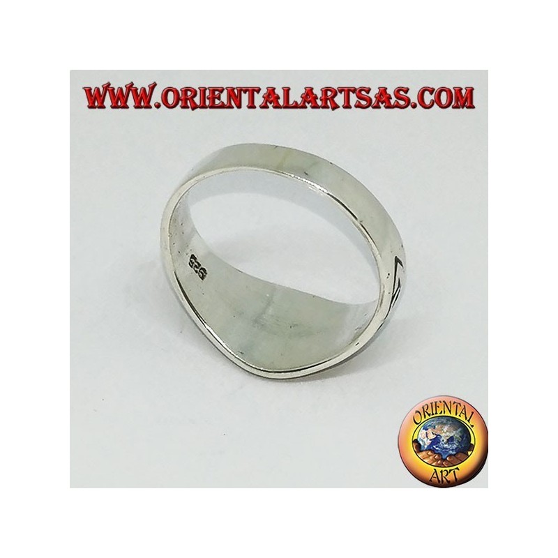 Silver ring with Odin's valknut and Celtic weave on the sides