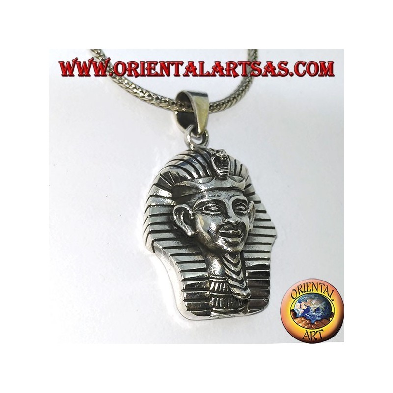 Silver pendant of Tutankhamun's funerary mask