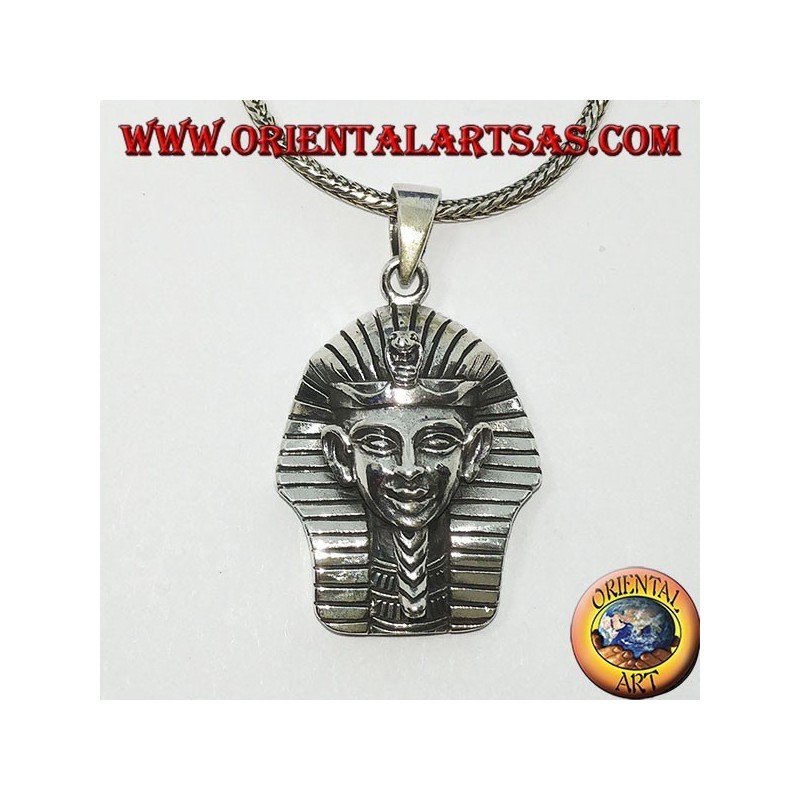 Silver pendant of Tutankhamun's funerary mask