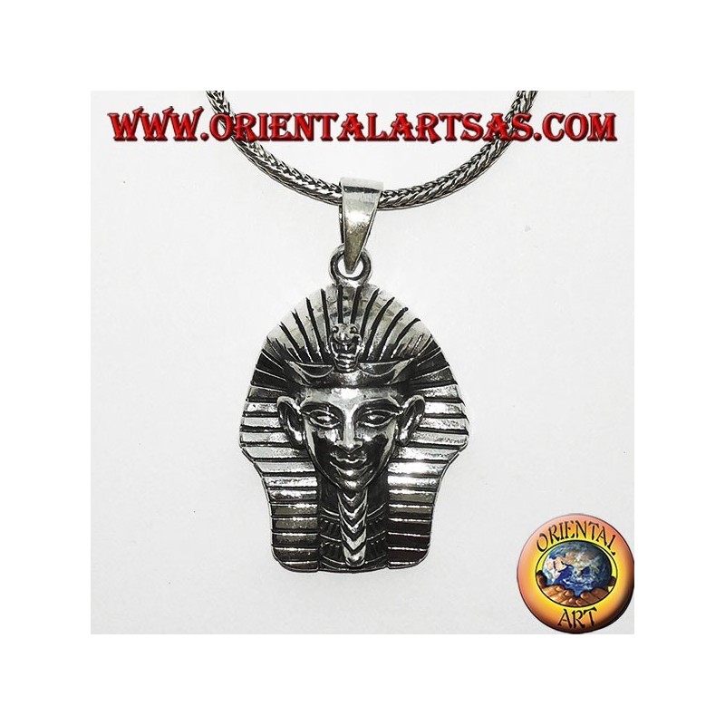 Silver pendant of Tutankhamun's funerary mask