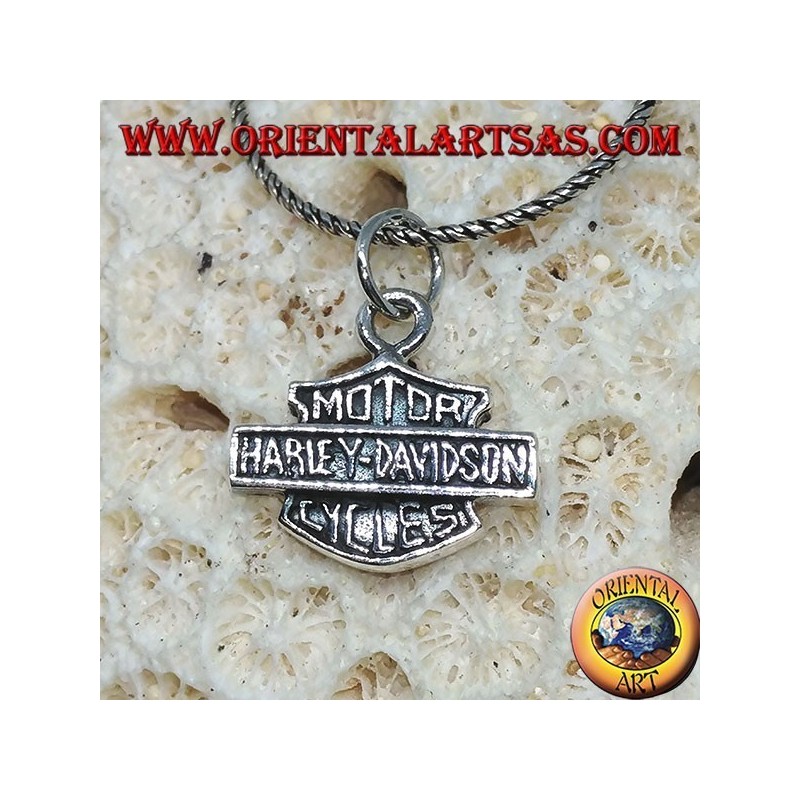 Pendentif en argent, bouclier moyen Harley Davidson