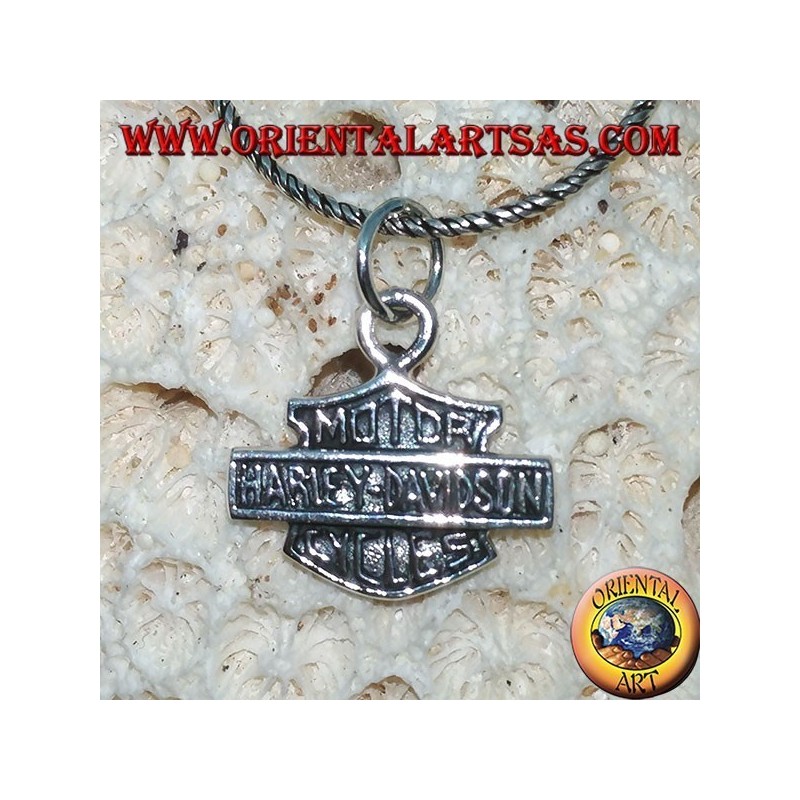 Pendentif en argent, bouclier moyen Harley Davidson