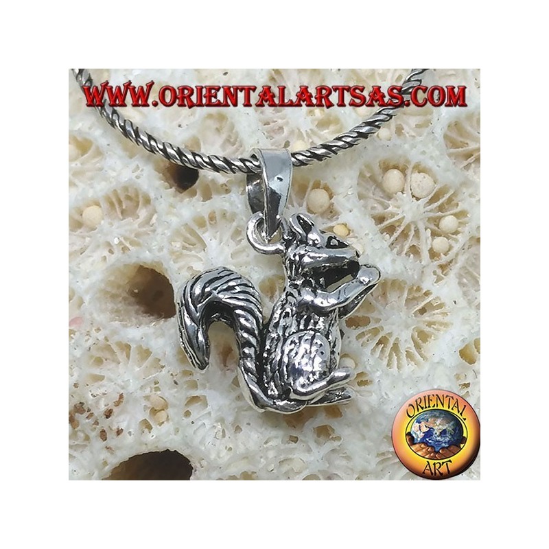 Pendant made of 925 silver the squirrel