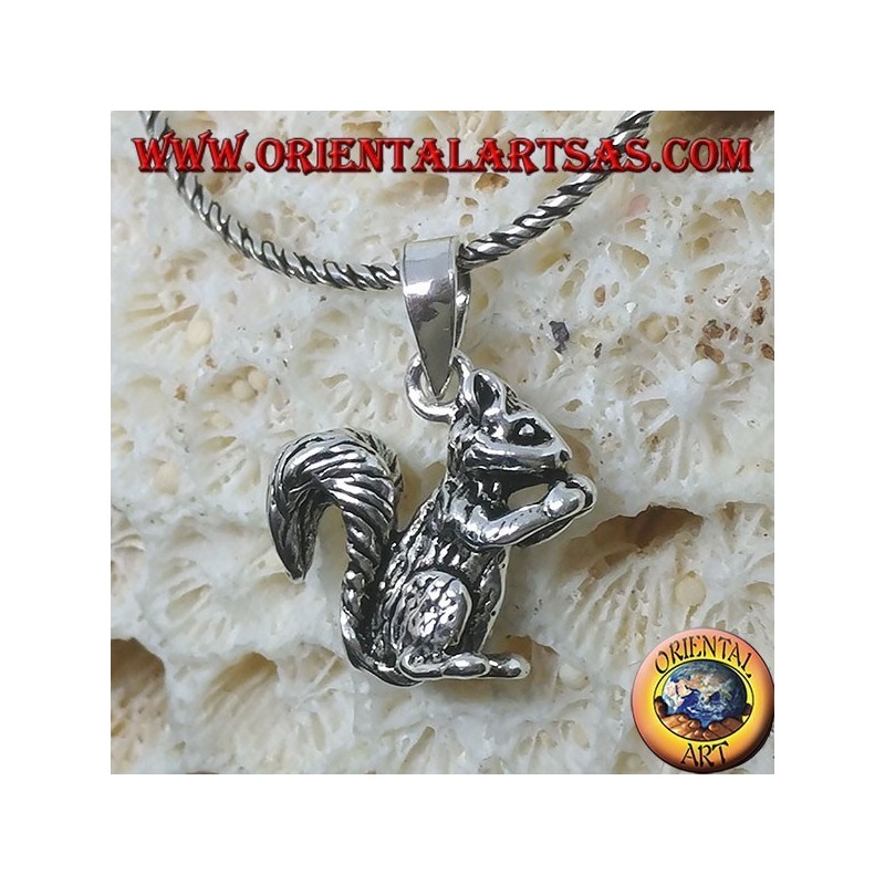 Pendant made of 925 silver the squirrel