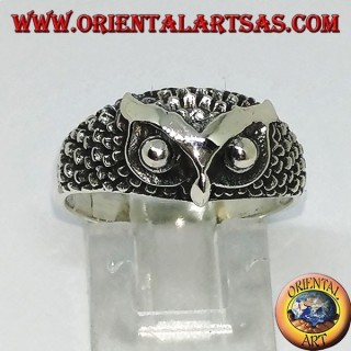 Anillo de plata con cabeza de búho (pequeño).