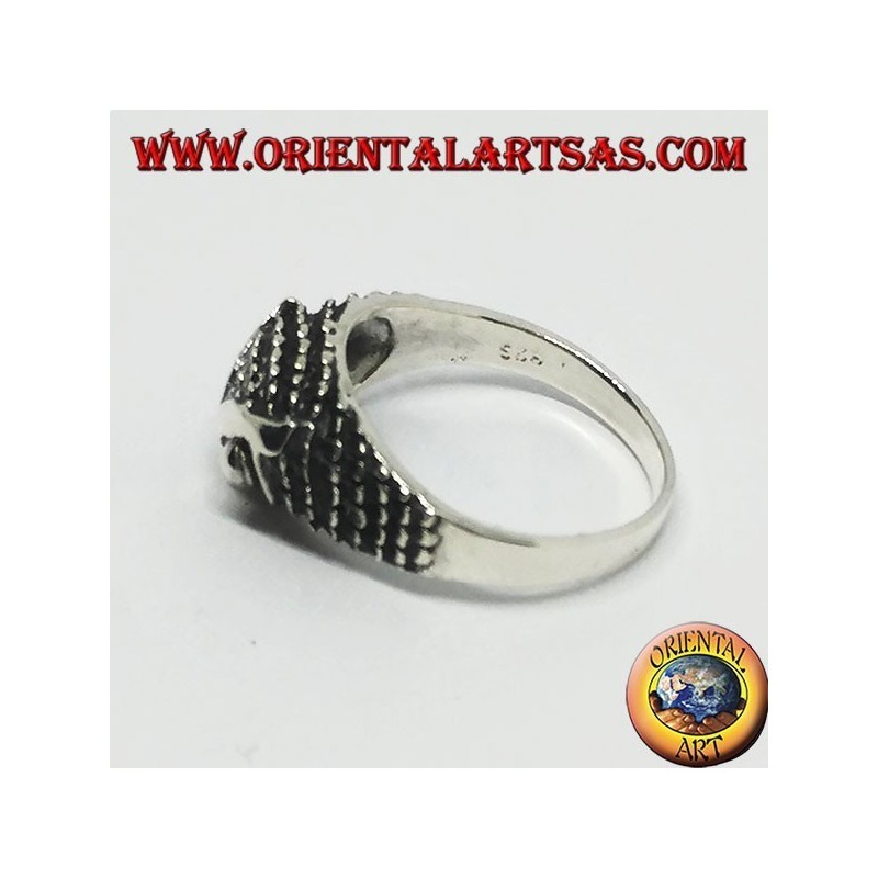 Silver ring with owl's head (small)