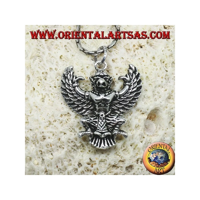Silver pendant of Thai Garuda Phra Khrut Pha