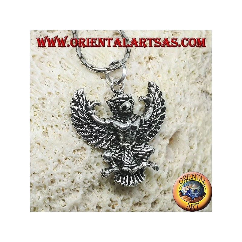 Silver pendant of Thai Garuda Phra Khrut Pha