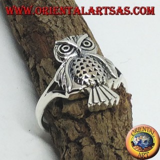 Silver ring with owl (whole)