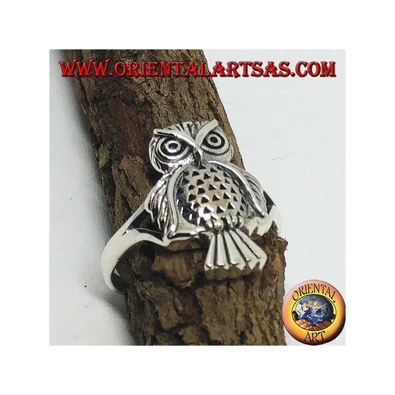 Silver ring with owl (whole)