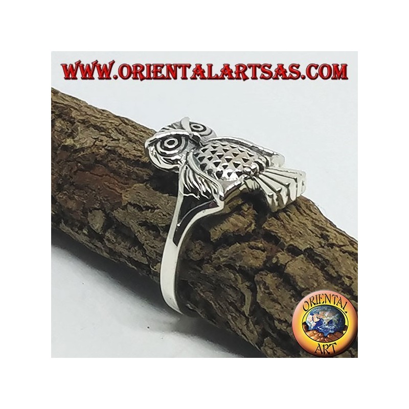 Silver ring with owl (whole)