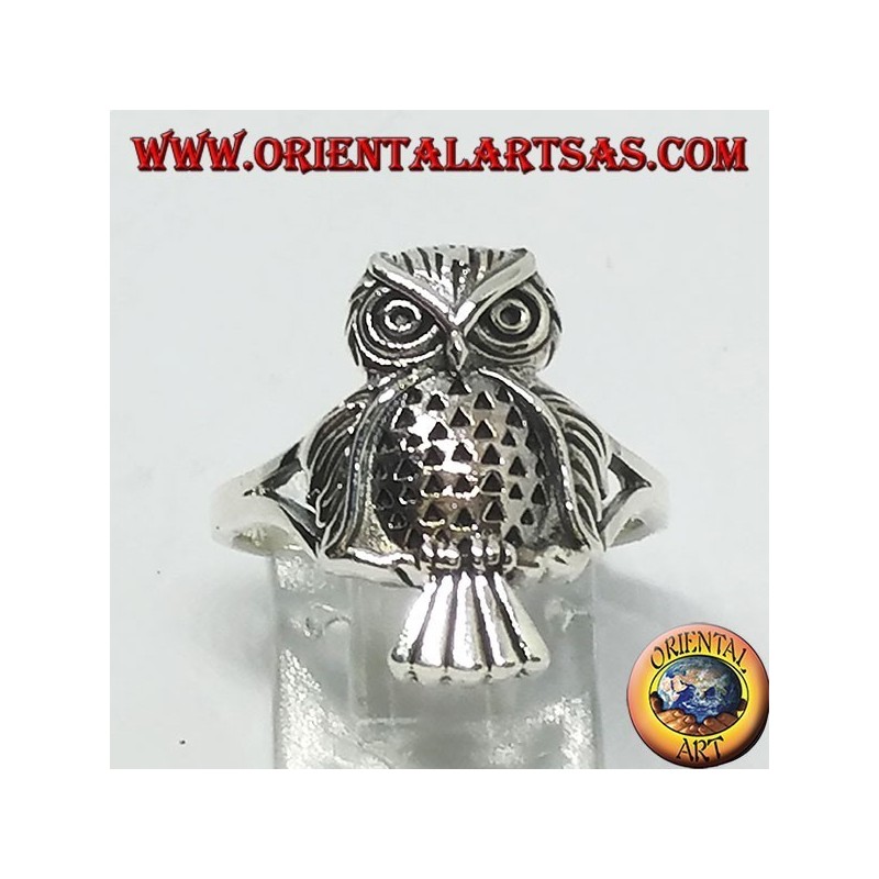 Silver ring with owl (whole)