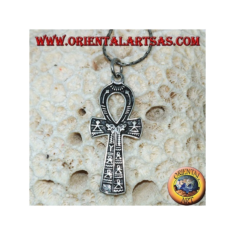 Pendentif croix égyptienne Ankh Symbole de la vie éternelle en argent