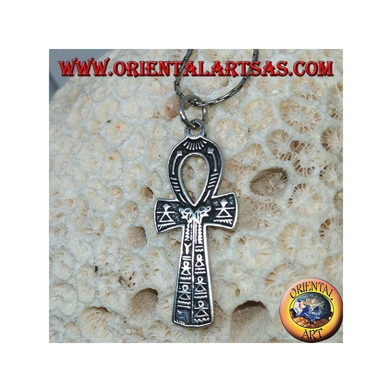 Pendentif croix égyptienne Ankh Symbole de la vie éternelle en argent