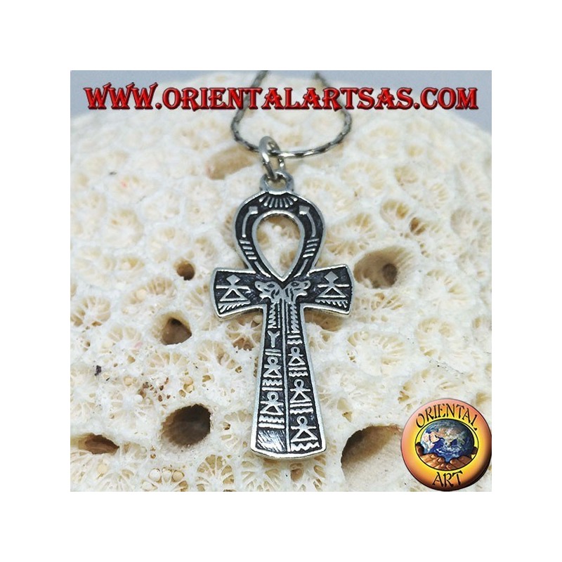 Pendentif croix égyptienne Ankh Symbole de la vie éternelle en argent
