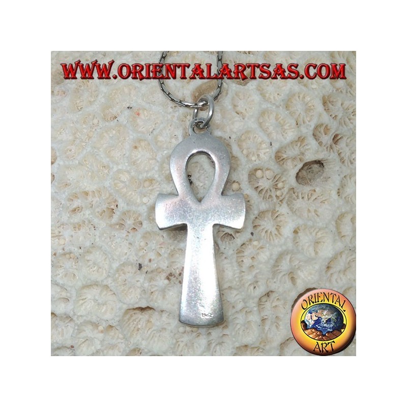 Cruz egipcia colgante Ankh símbolo de la vida eterna en plata