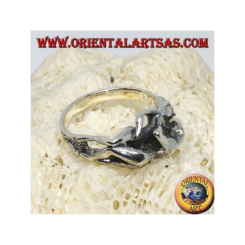 Silver ring, Kamasutra the position of the missionary on the side