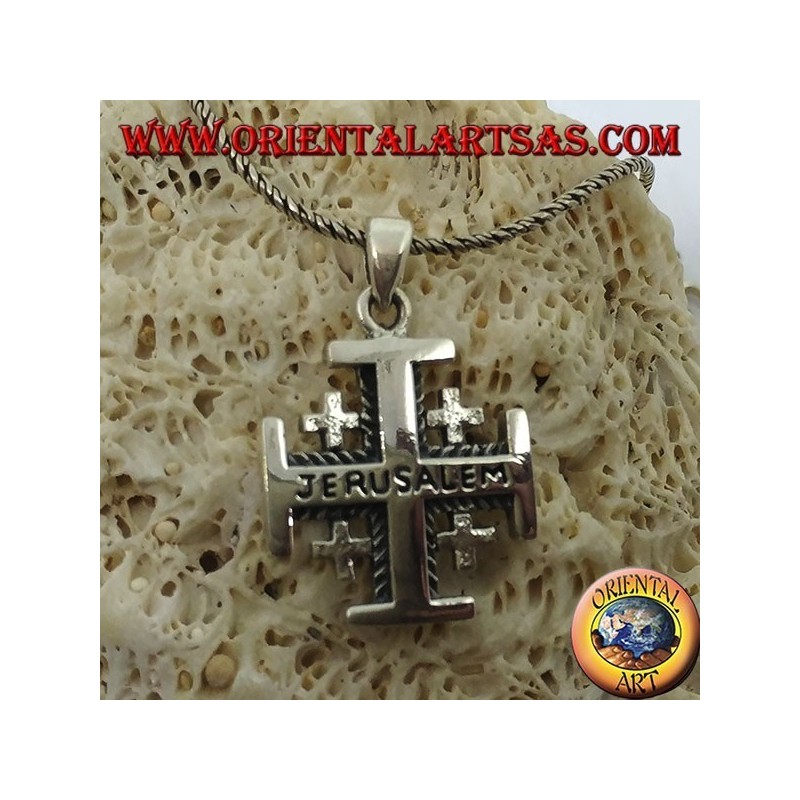 Pendentif en argent Croix de Jérusalem des Chevaliers du Saint-Sépulcre