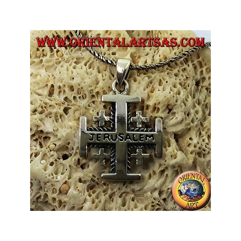 Silberanhänger Jerusalem Kreuz der Ritter des Heiligen Grabes