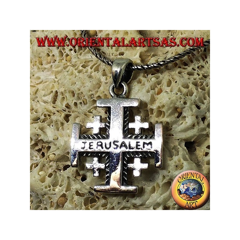 Silberanhänger Jerusalem Kreuz der Ritter des Heiligen Grabes