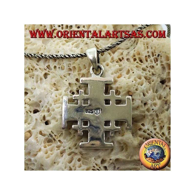 Silver pendant Jerusalem Cross of the Knights of the Holy Sepulcher