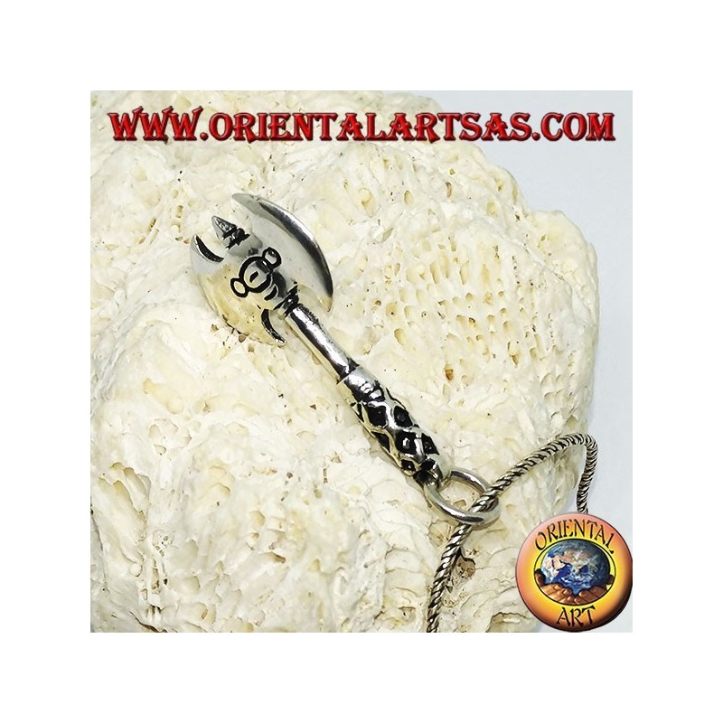 Pendentif en argent, double hache Viking