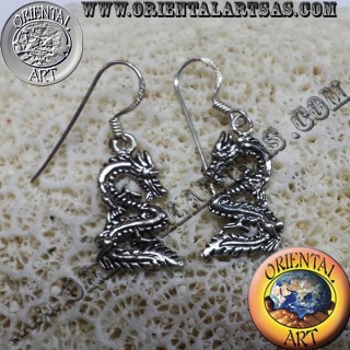 Orecchino in argento  a forma di Drago