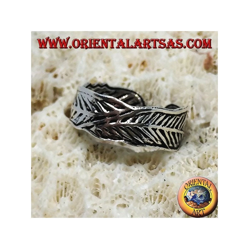 Bague en argent pour pieds ou phalange, plumes