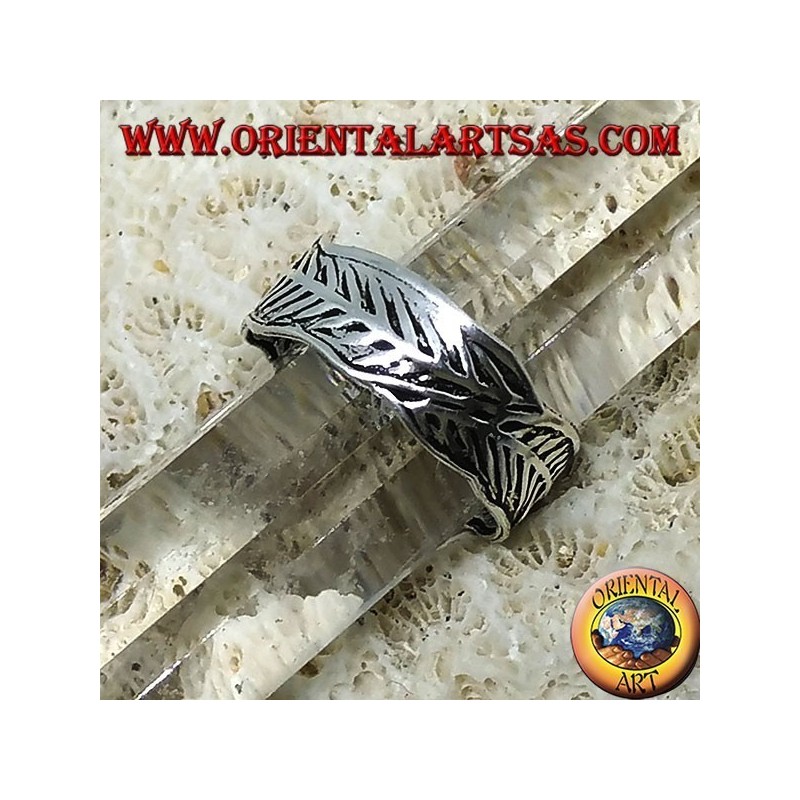 Silver ring for feet or phalanx, feathers