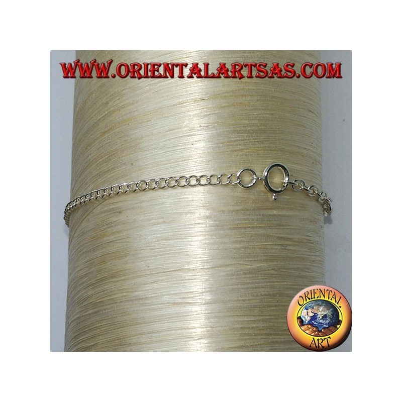 Soft silver bracelet with Aum or Om symbol (ॐ)