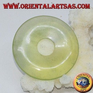 Donut-shaped jade pendant (30 mm) complete with adjustable waxed cord