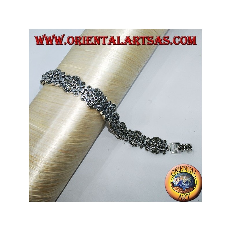 Silberarmbänder im Markasit-Barockstil