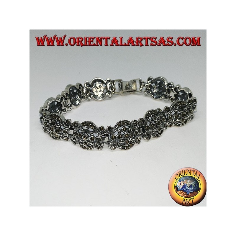 Silberarmbänder im Markasit-Barockstil