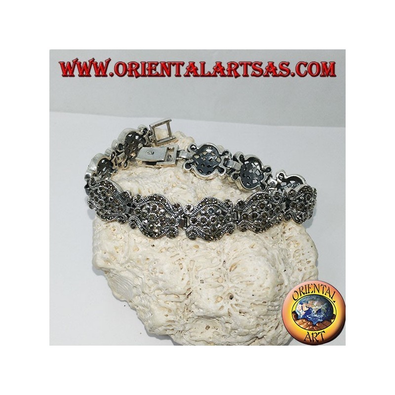 Silberarmbänder im Markasit-Barockstil