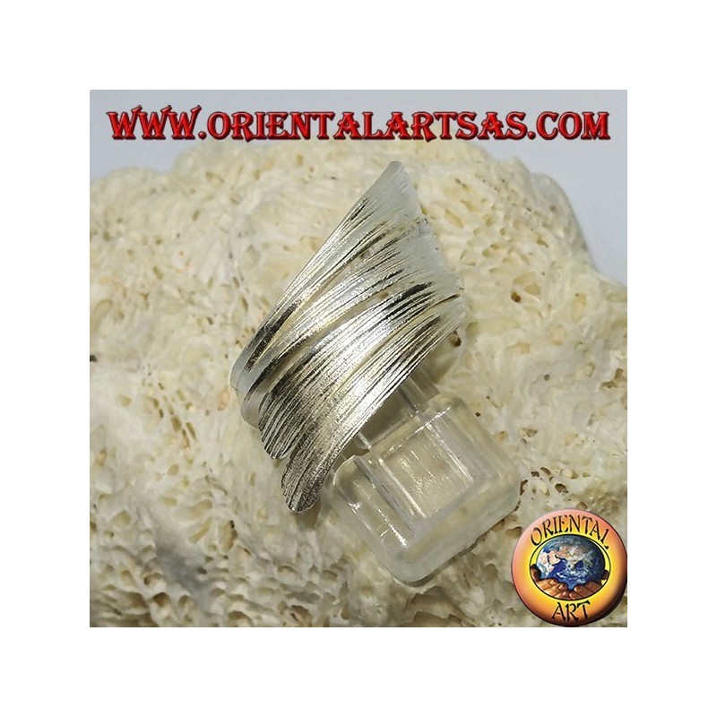 Handgemachte gerollte Silberblatt-Ring