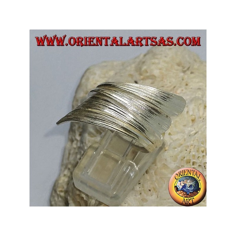 Handgemachte gerollte Silberblatt-Ring