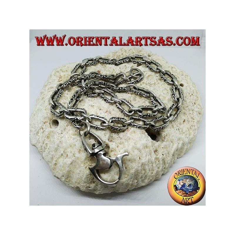 Silver chain keychain