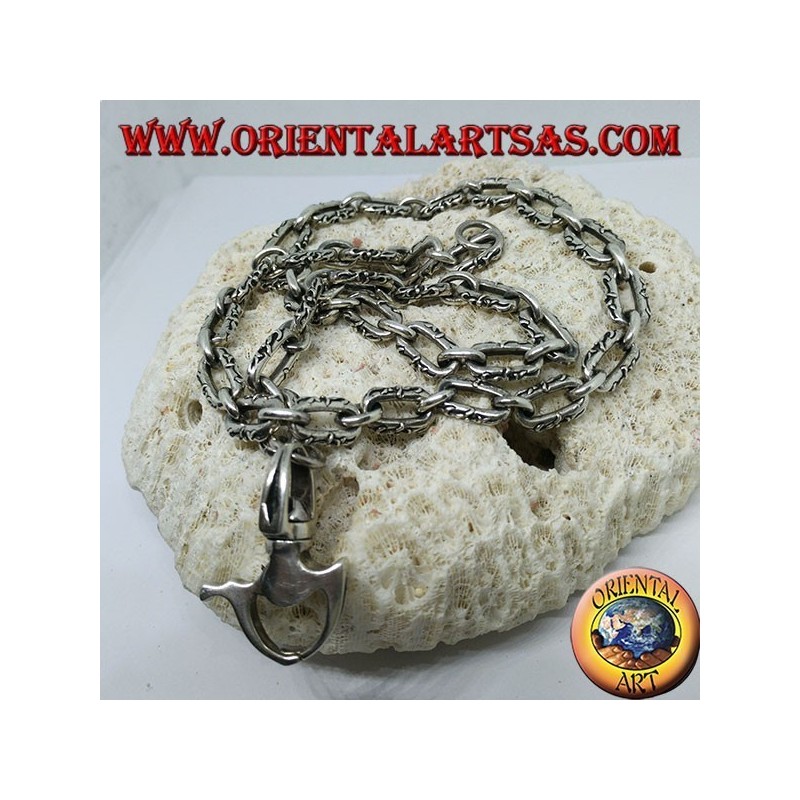 Catena spinata portachiavi in argento