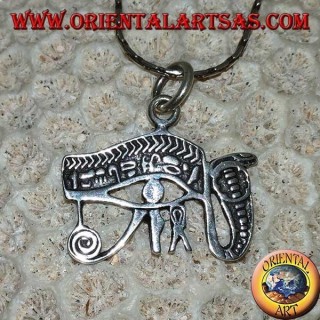 Silberanhänger, Auge des Ra, Auge des Horus mit Kobra, Das Auge der Vorsehung