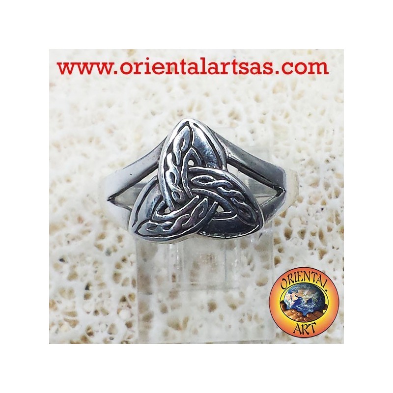 Anello Triquetra Celtica in Argento 925 | Nodo Celtico Unisex