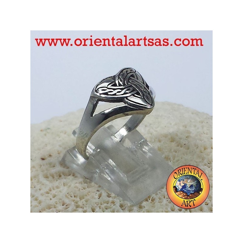 Anello Triquetra Celtica in Argento 925 | Nodo Celtico Unisex
