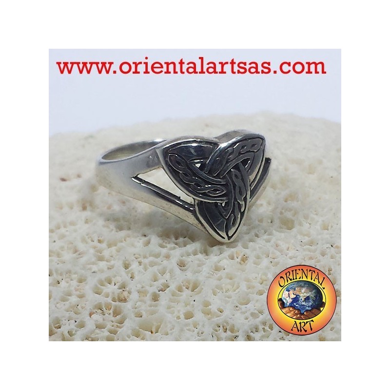 Anello Triquetra Celtica in Argento 925 | Nodo Celtico Unisex