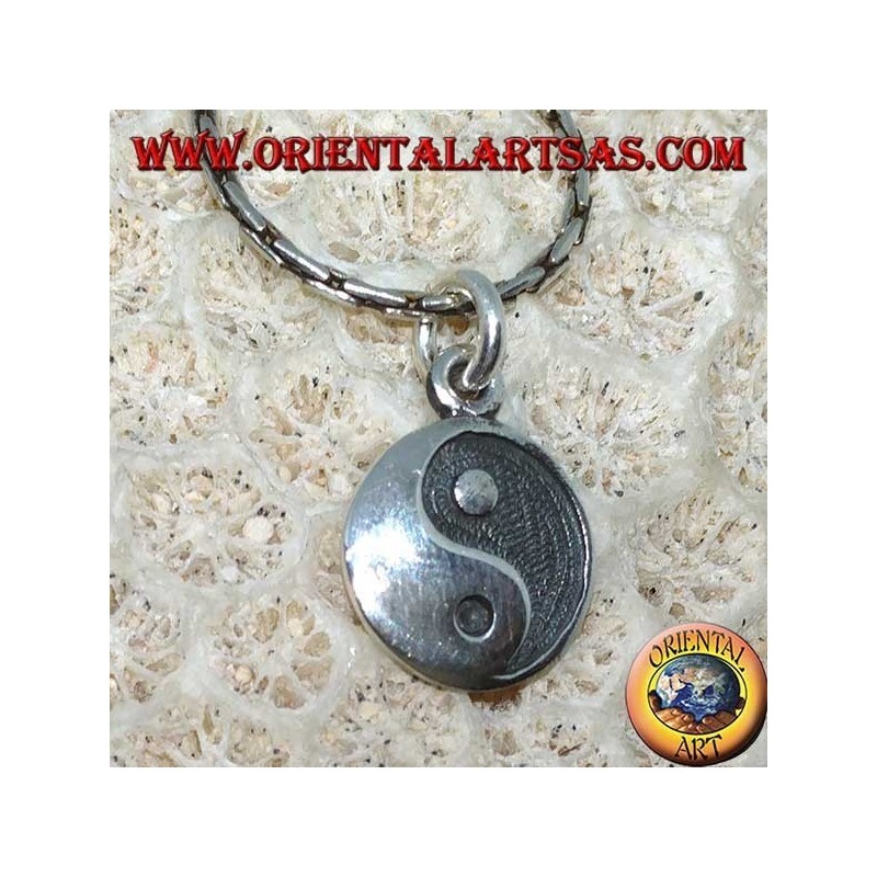 Pendentif en argent yin yang bas relief Tao, Le Taijitu (T'ai Chi T'u)